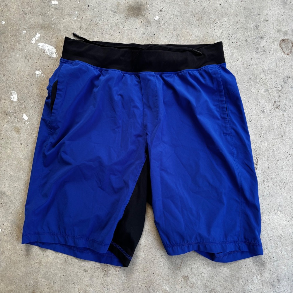 Lululemon Men's Blue Running Workout Shorts Athletic‎ Training Lg